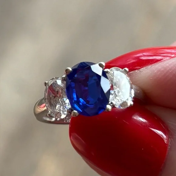 14k WG Blue Spinel Ring - Picture 10 of 15